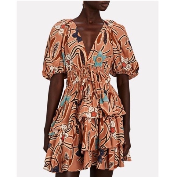 Ulla Johnson Farah Floral Silk Mini Dress - Picture 1 of 9